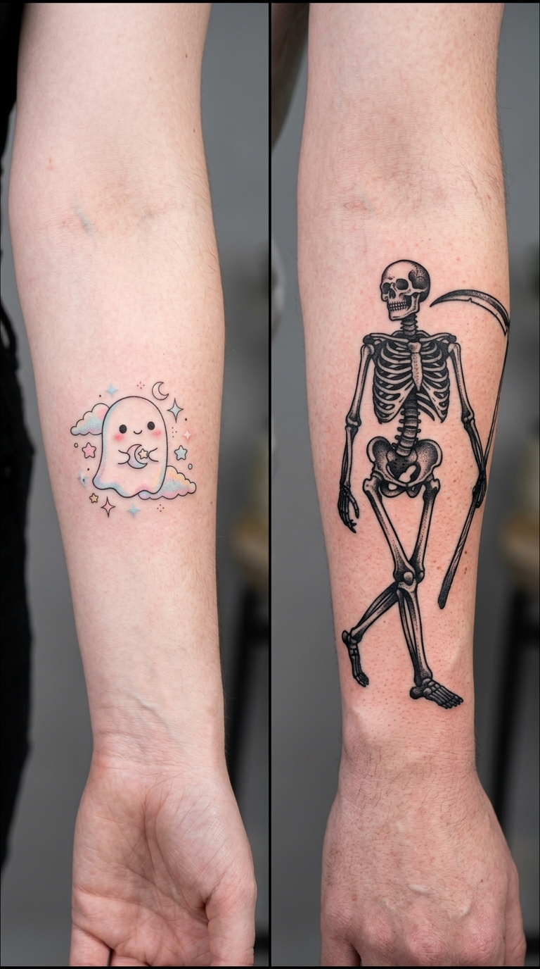 Halloween Tattoo Ideas 40+ Spooky, Cute & Gothic Designs