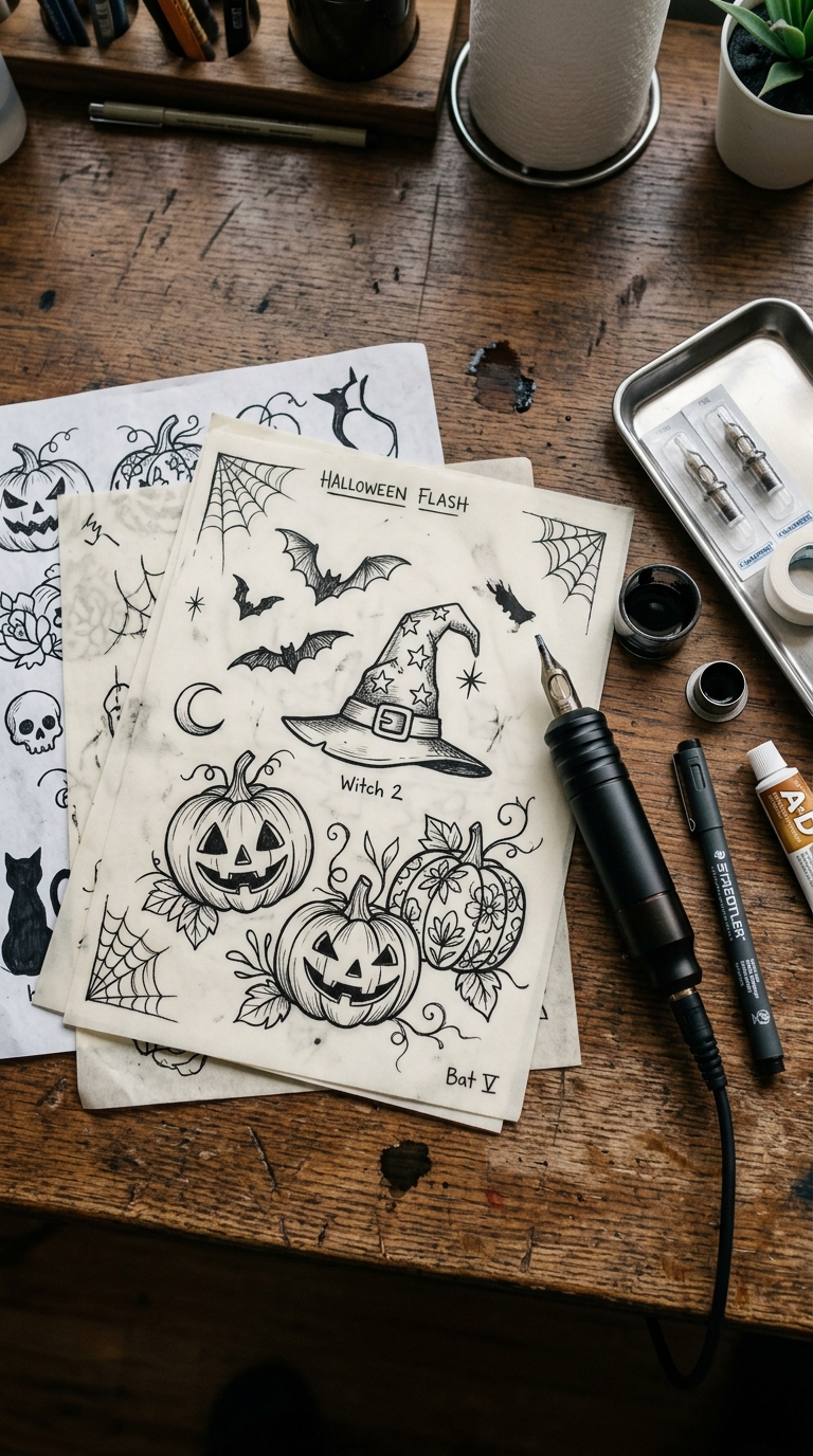 Halloween Tattoo Ideas 40+ Spooky, Cute & Gothic Designs