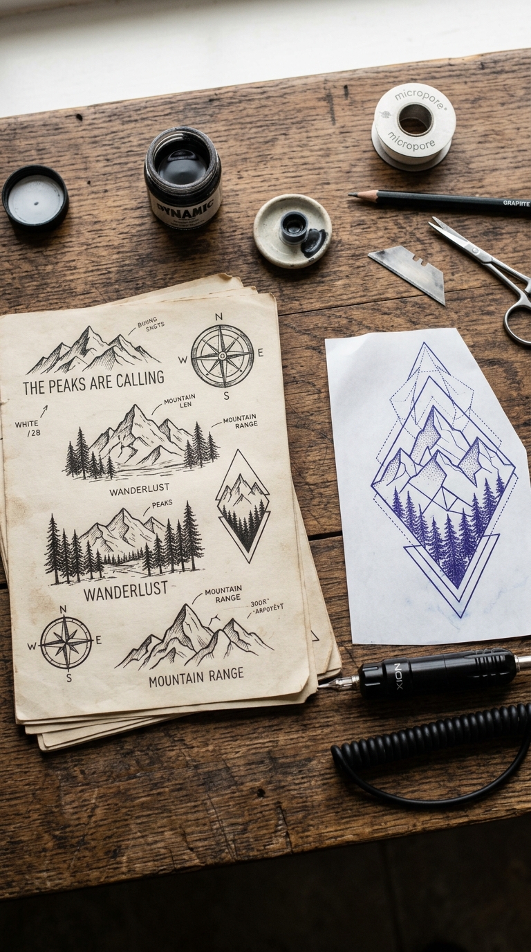 Mountain Tattoo Ideas 30+ Designs, Meanings & Placement Tips