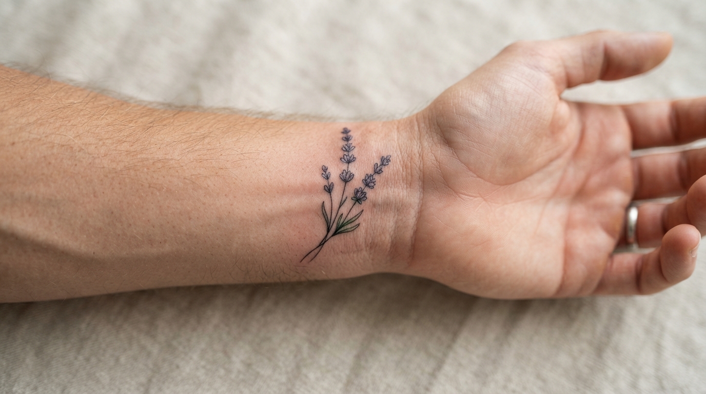 Feminine Floral Color Tattoos