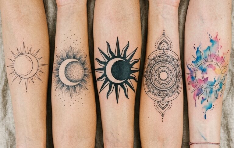 Sun and Moon Tattoos Meanings, Styles, Placements and Design Ideas