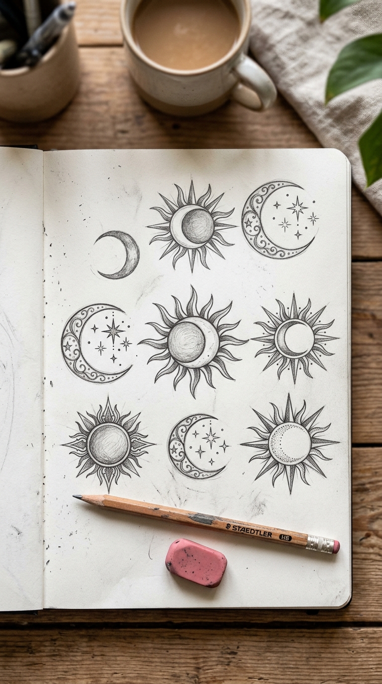 Sun and Moon Tattoos Meanings, Designs, Placements & Ideas for 2026